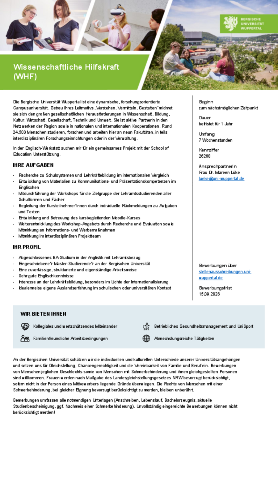 Stellenausschreibung 